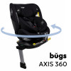 Bugs Axis 360 - поворотне дитяче автокрісло i-Size (0 – 12 років / 40 – 150 см / 0 – 36 кг), кріплення ISOFIX та опорна ніжка • Graphite Black