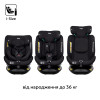 Bugs Axis 360 - поворотне дитяче автокрісло i-Size (0 – 12 років / 40 – 150 см / 0 – 36 кг), кріплення ISOFIX та опорна ніжка • Graphite Black