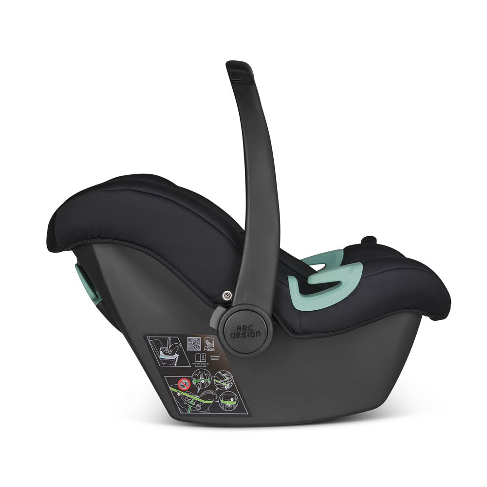 ABC Design Tulip i-Size - детское автокресло (0 - 15 міс / 40 - 83 см / 0-13 кг), с анатомическим вкладышем, регулируемым подголовником и козырьком от солнца • Black