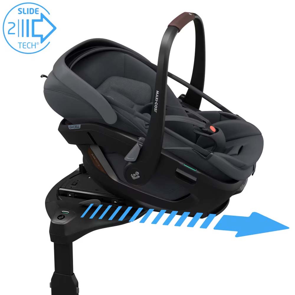 Maxi-Cosi Coral Slide Pro - раскладное автокресло для новорожденного, переноска (0 – 24 мес / 40 – 87 см / 0 – 13 кг) • Moon Graphite