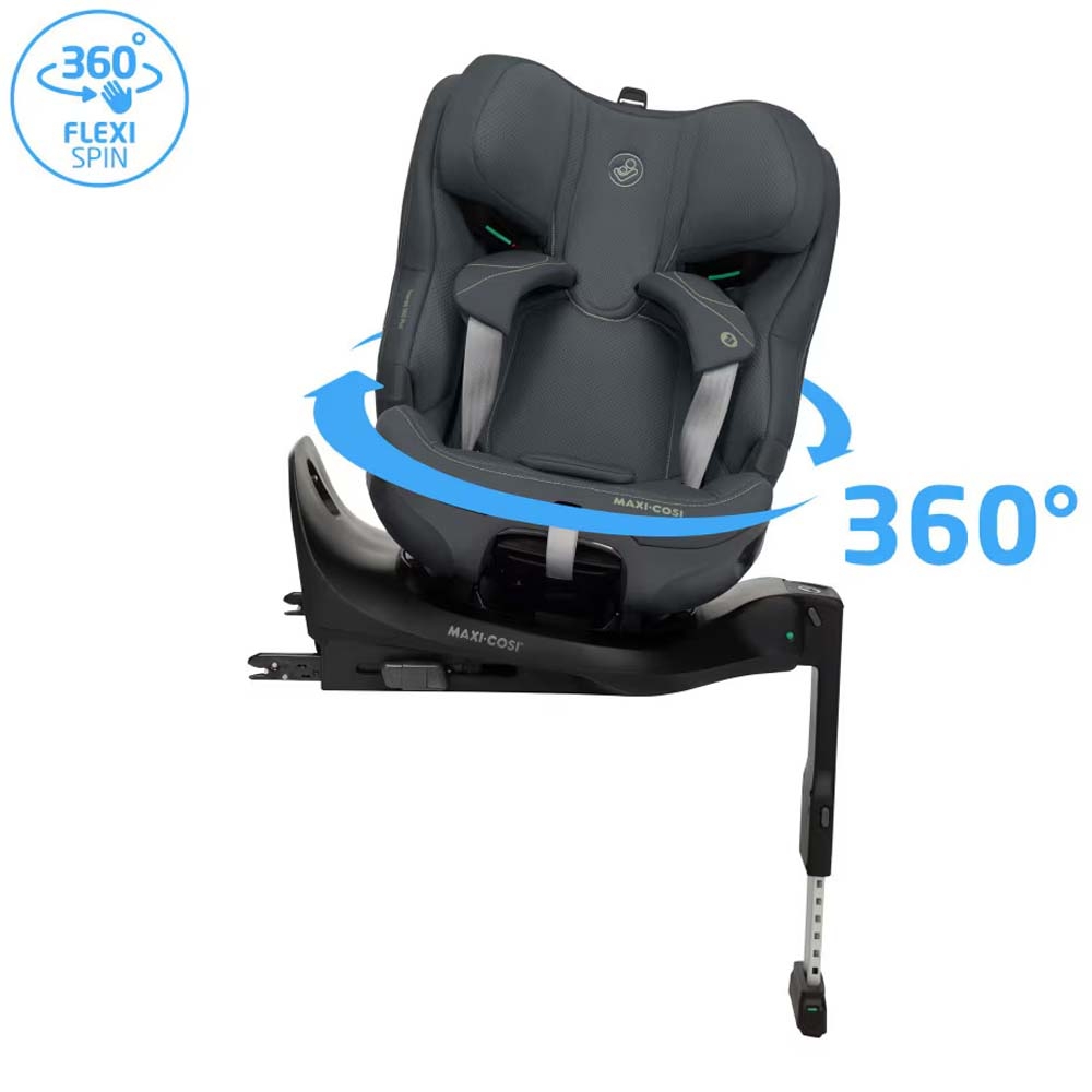 Maxi-Cosi Emerald 360 Plus i-Size - дитяче автокрісло (0 - 12 років / 40 - 150 см / 0-36 кг), поворотне 360°, кріплення ISOFIX з опорною ногою • Authentic Graphite Maxi-Cosi Emerald 360 Plus i-Size - дитяче автокрісло (0 - 12 років / 40 - 150 см / 0-36 кг), поворотне 360°, кріплення ISOFIX з опорною ногою • Authentic Graphite