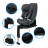Maxi-Cosi Emerald 360 Plus i-Size - дитяче автокрісло (0 - 12 років / 40 - 150 см / 0-36 кг), поворотне 360°, кріплення ISOFIX з опорною ногою • Authentic Graphite