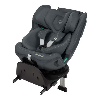 Maxi-Cosi Emerald 360 Plus i-Size - дитяче автокрісло (0 - 12 років / 40 - 150 см / 0-36 кг), поворотне 360°, кріплення ISOFIX з опорною ногою • Authentic Graphite
