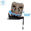Maxi-Cosi Emerald 360 Plus i-Size - дитяче автокрісло (0 - 12 років / 40 - 150 см / 0-36 кг), поворотне 360°, кріплення ISOFIX з опорною ногою • Authentic Truffle