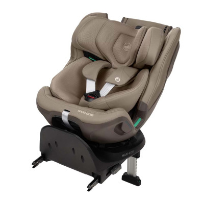 Maxi-Cosi Emerald 360 Plus i-Size - дитяче автокрісло (0 - 12 років / 40 - 150 см / 0-36 кг), поворотне 360°, кріплення ISOFIX з опорною ногою • Authentic Truffle