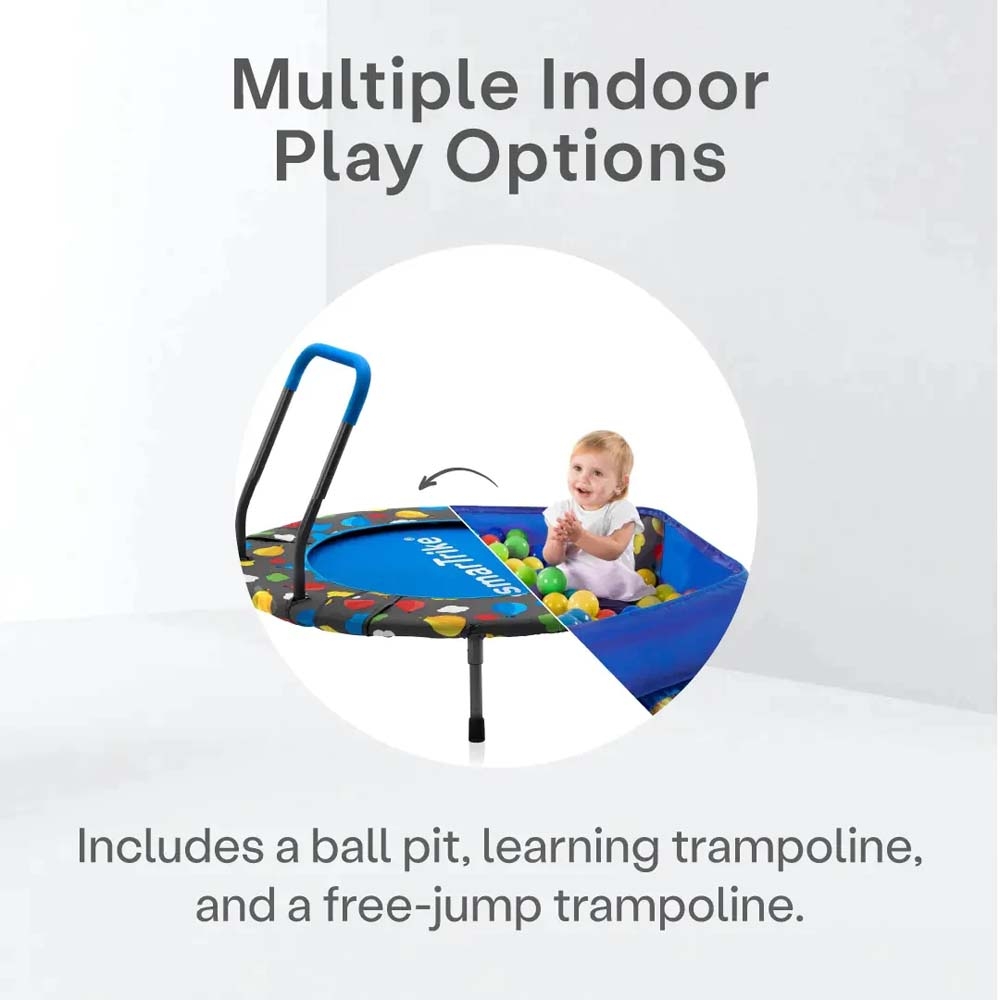 SmarTrike Trampoline - дитячий батут 3 в 1 з ручкою, басейном та кульками • Blue SmarTrike Trampoline - дитячий батут 3 в 1 з ручкою, басейном та кульками • Blue