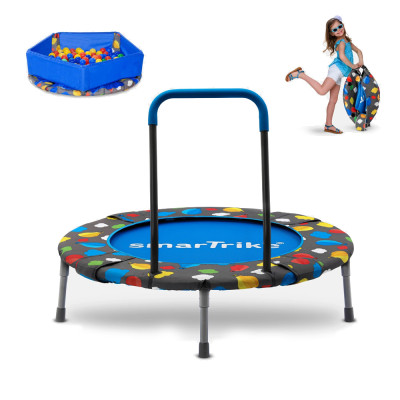 SmarTrike Trampoline - дитячий батут 3 в 1 з ручкою, басейном та кульками • Blue SmarTrike Trampoline - дитячий батут 3 в 1 з ручкою, басейном та кульками • Blue