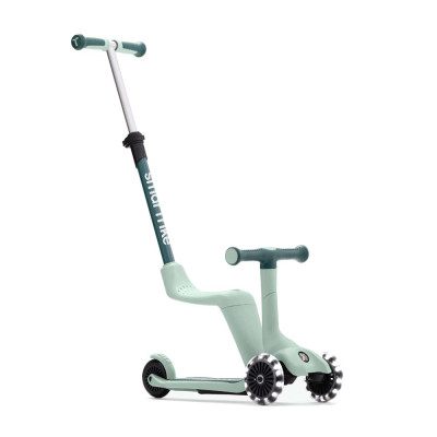 smarTrike Xtend Mini-ride - компактный детский самокат-беговел 3 в 1, съемное сиденье, раздвижная рама, регулируемый руль • Green