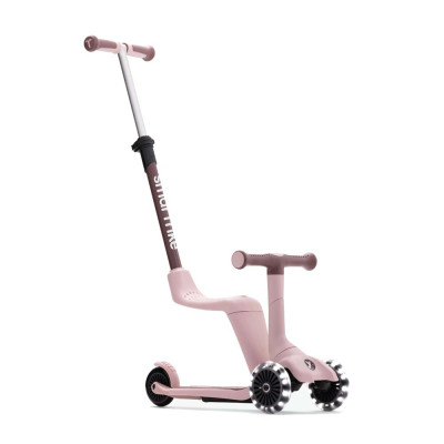 smarTrike Xtend Mini-ride - компактный детский самокат-беговел 3 в 1, съемное сиденье, раздвижная рама, регулируемый руль • Pink