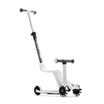smarTrike Xtend Mini-ride - компактный детский самокат-беговел 3 в 1, съемное сиденье, раздвижная рама, регулируемый руль • White