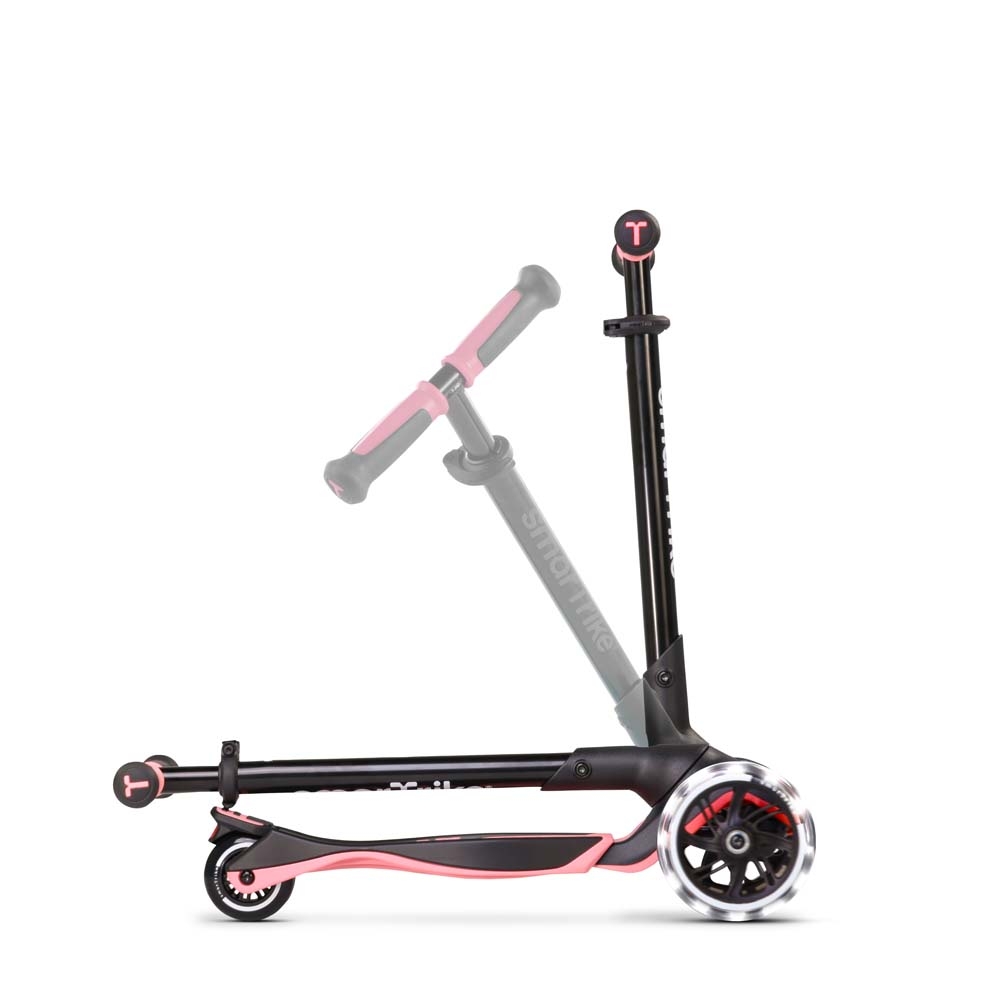 smarTrike Xtend Ride-on - детский самокат-беговел 4 в 1, родительская ручка, отсек для игрушек, LED-колеса • Salmon Pink