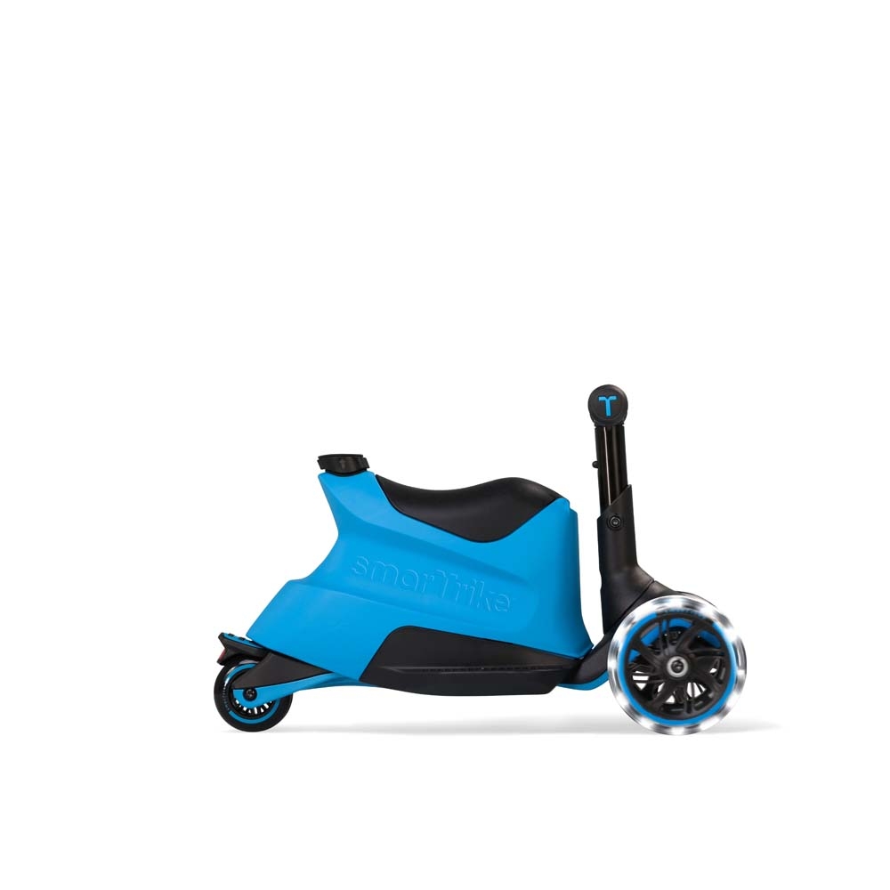 smarTrike Xtend Ride-on - детский самокат-беговел 4 в 1, родительская ручка, отсек для игрушек, LED-колеса • Blue