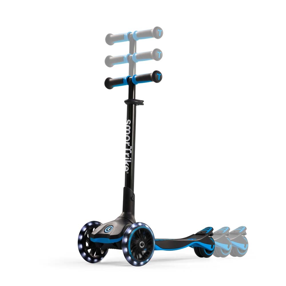 smarTrike Xtend Ride-on - детский самокат-беговел 4 в 1, родительская ручка, отсек для игрушек, LED-колеса • Blue