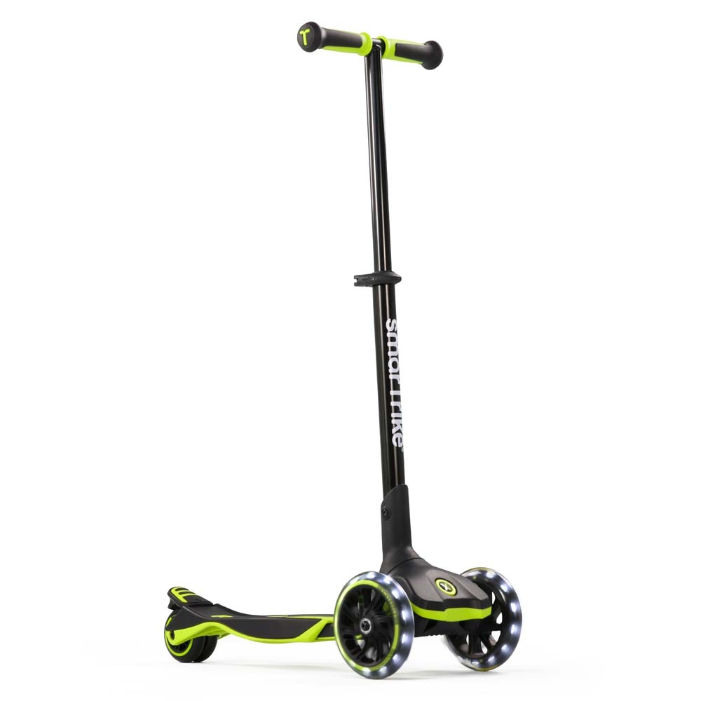 smarTrike Xtend Ride-on - детский самокат-беговел 4 в 1, родительская ручка, отсек для игрушек, LED-колеса • Lime