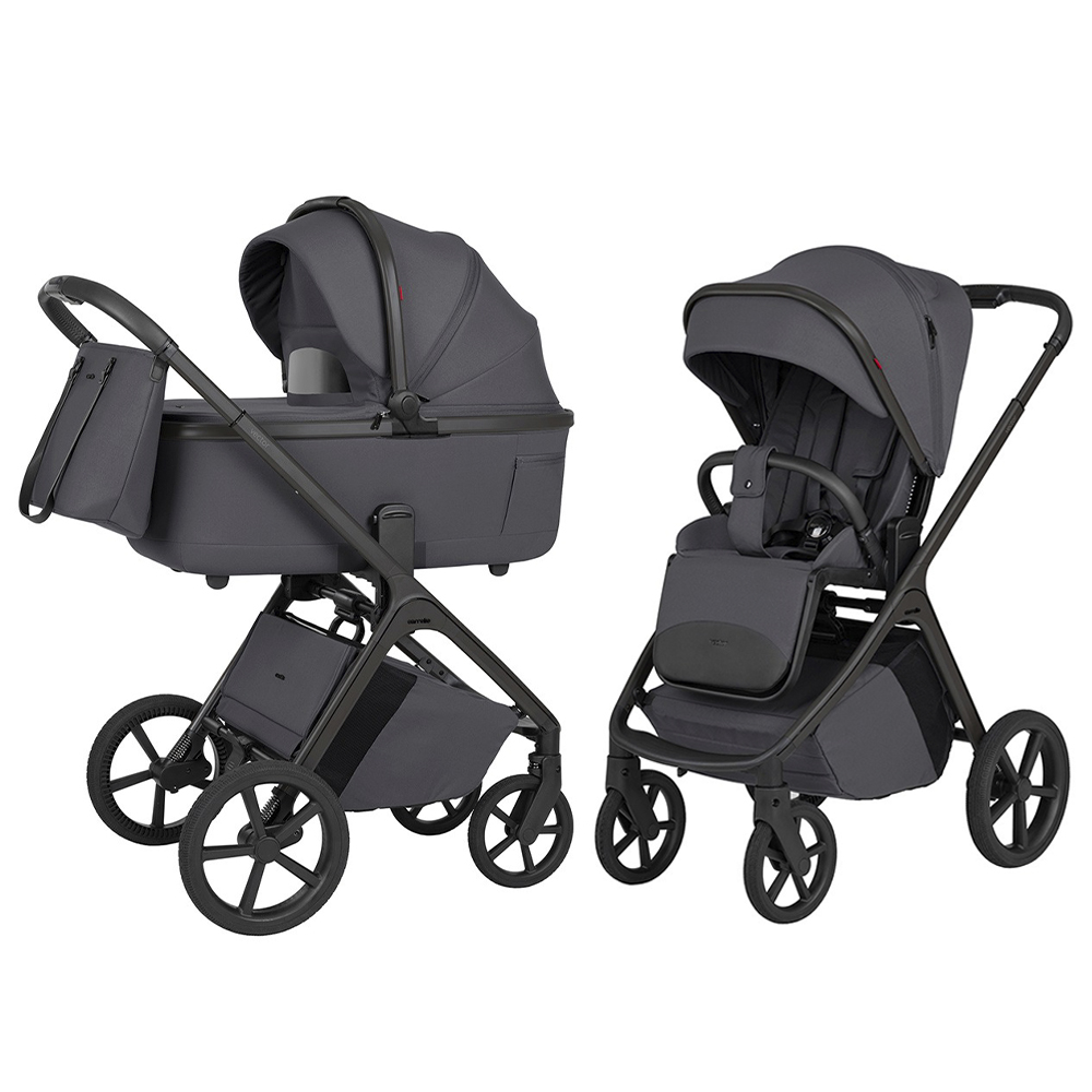 Carrello Vector F CRL-6700 - дитяча коляска 2в1, люлька складається разом із рамою • Ample Grey