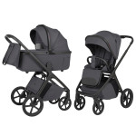 Carrello Vector F CRL-6700 - детская коляска 2в1, люлька складывается вместе с рамой • Ample Grey