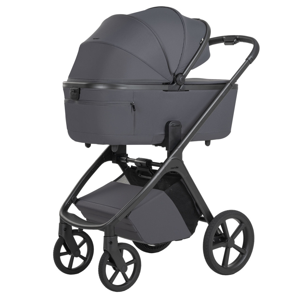 Carrello Vector F CRL-6700 - дитяча коляска 2в1, люлька складається разом із рамою • Ample Grey