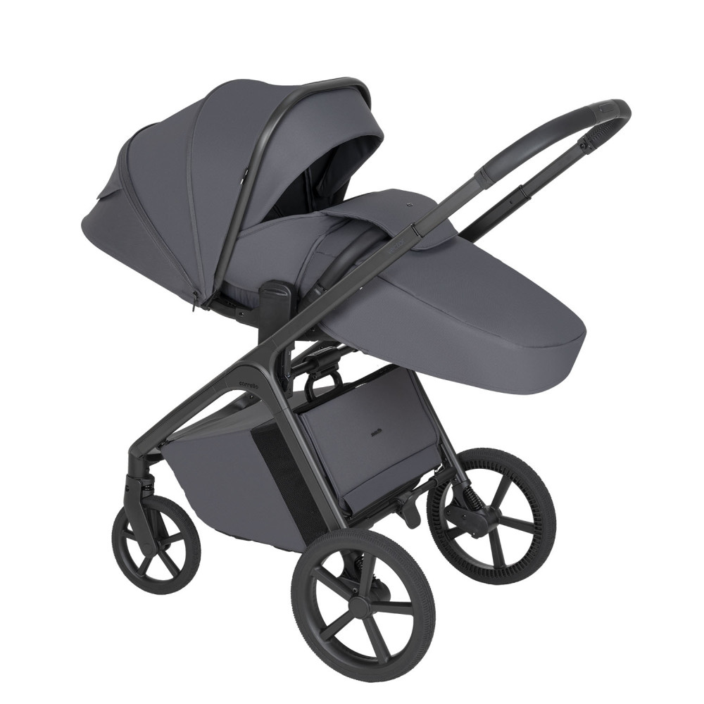 Carrello Vector F CRL-6700 - дитяча коляска 2в1, люлька складається разом із рамою • Ample Grey