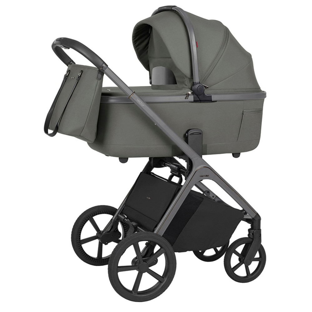 Carrello Vector F CRL-6700 - дитяча коляска 2в1, люлька складається разом із рамою • Calm Green