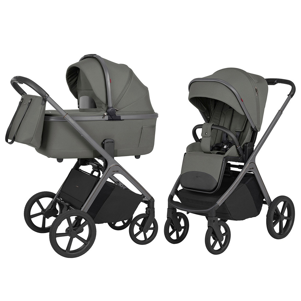Carrello Vector F CRL-6700 - дитяча коляска 2в1, люлька складається разом із рамою • Calm Green