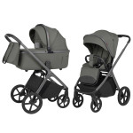 Carrello Vector F CRL-6700 - детская коляска 2в1, люлька складывается вместе с рамой • Calm Green