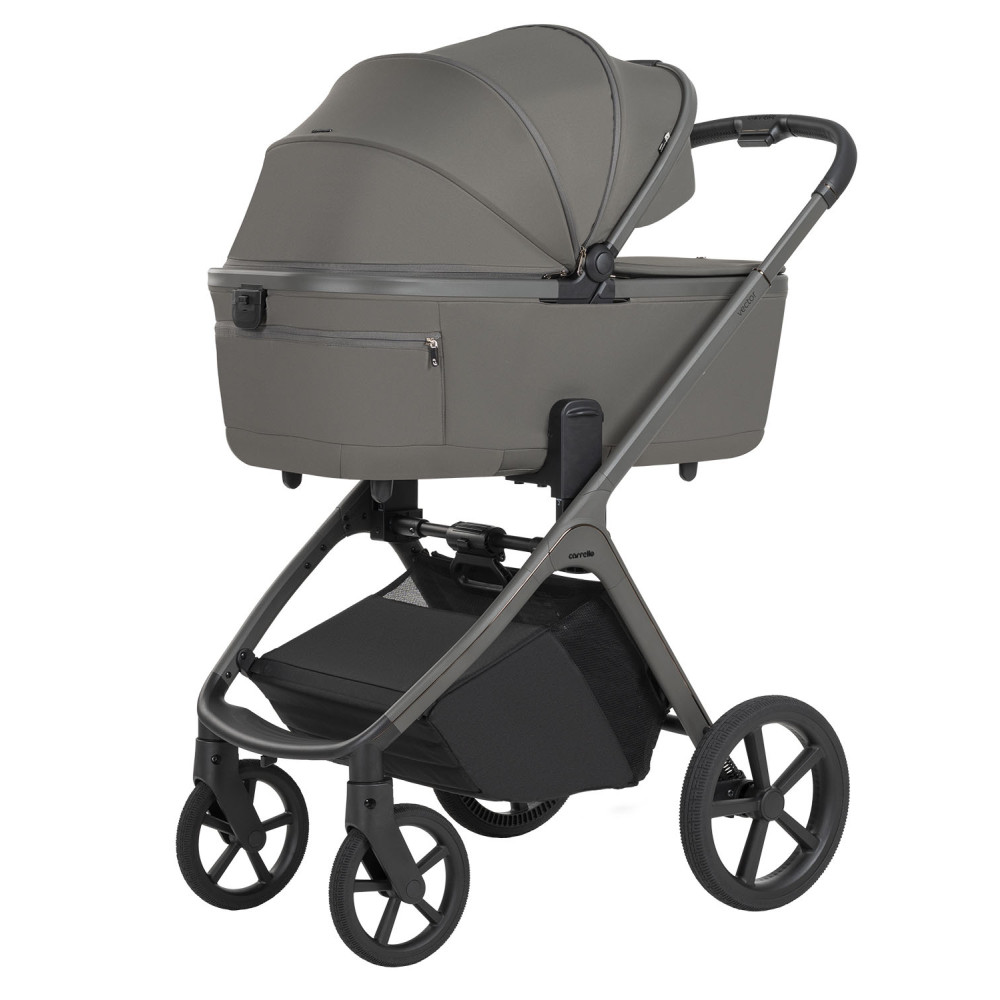 Carrello Vector F CRL-6700 - детская коляска 2в1, люлька складывается вместе с рамой • Calm Green