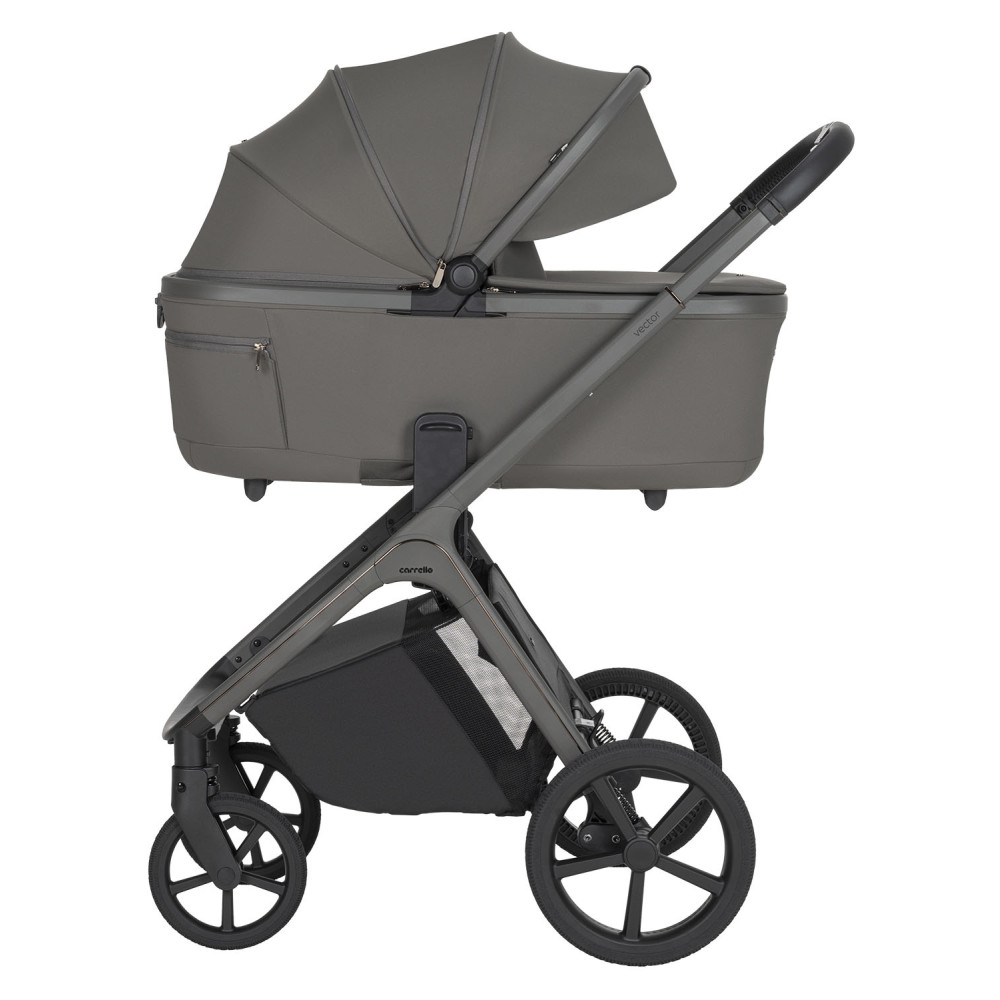 Carrello Vector F CRL-6700 - детская коляска 2в1, люлька складывается вместе с рамой • Calm Green