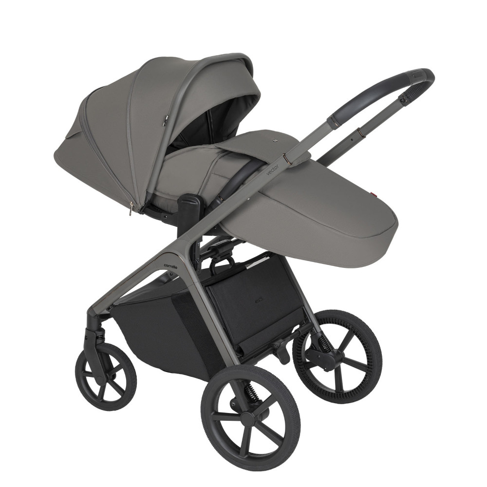Carrello Vector F CRL-6700 - детская коляска 2в1, люлька складывается вместе с рамой • Calm Green