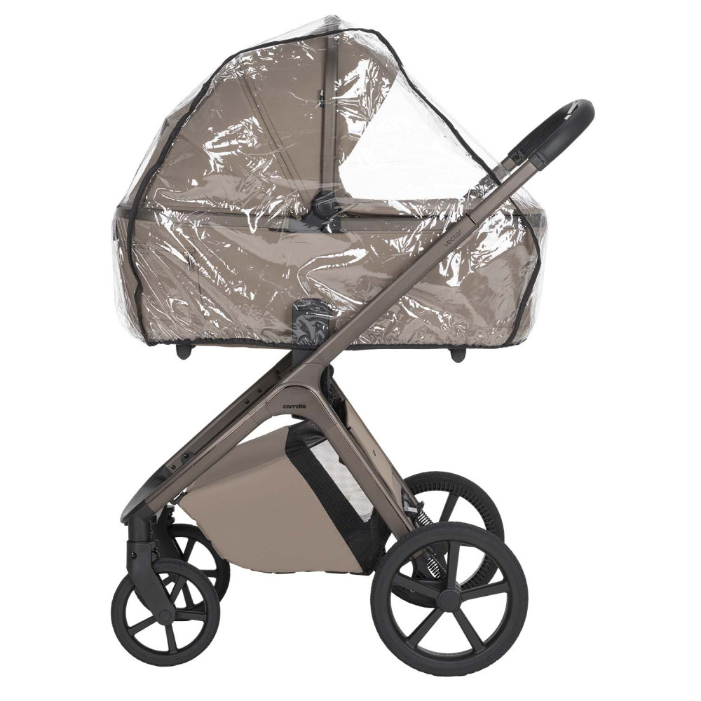 Carrello Vector F CRL-6700 - детская коляска 2в1, люлька складывается вместе с рамой • Flannel Beige