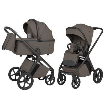Carrello Vector F CRL-6700 - детская коляска 2в1, люлька складывается вместе с рамой • Koa Brown