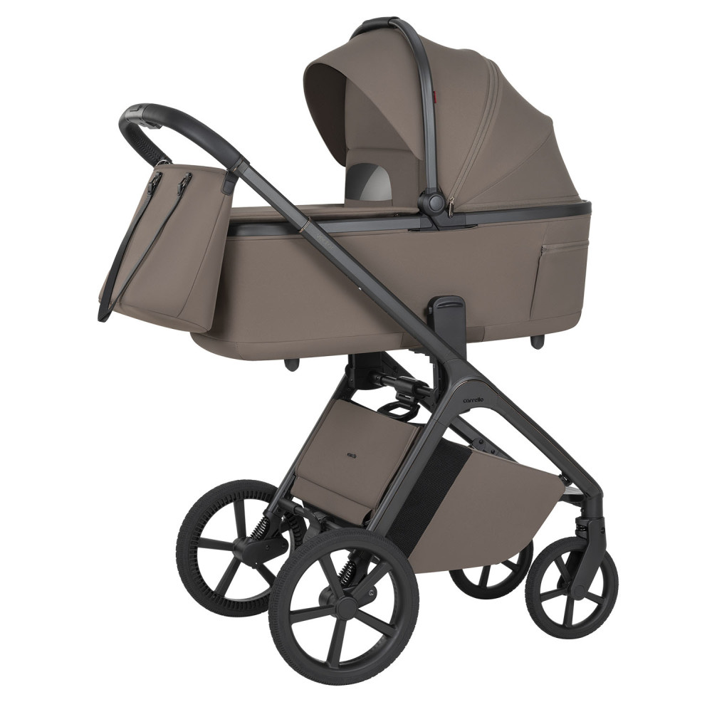 Carrello Vector F CRL-6700 - детская коляска 2в1, люлька складывается вместе с рамой • Koa Brown