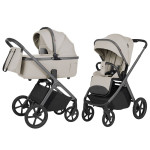 Carrello Vector F CRL-6700 - детская коляска 2в1, люлька складывается вместе с рамой • Zephyr Beige