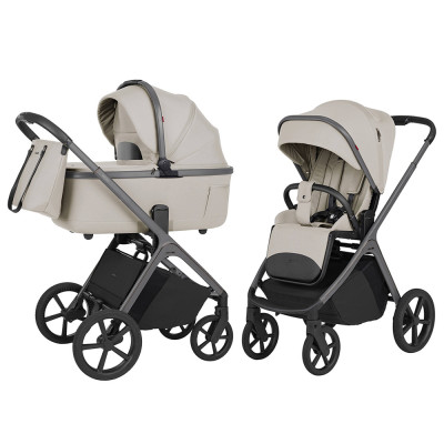 Carrello Vector F CRL-6700 - дитяча коляска 2в1, люлька складається разом із рамою • Zephyr Beige