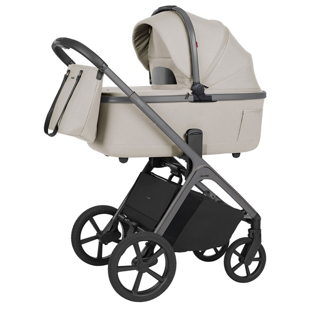 Carrello Vector F CRL-6700 - дитяча коляска 2в1, люлька складається разом із рамою • Zephyr Beige