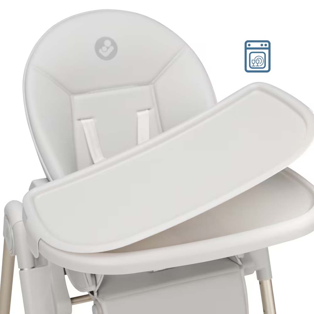 Maxi-Cosi Ava2 - легкий складной стульчик для кормления и отдыха с 5-точечными ремнями и подножкой • Elegance Beige