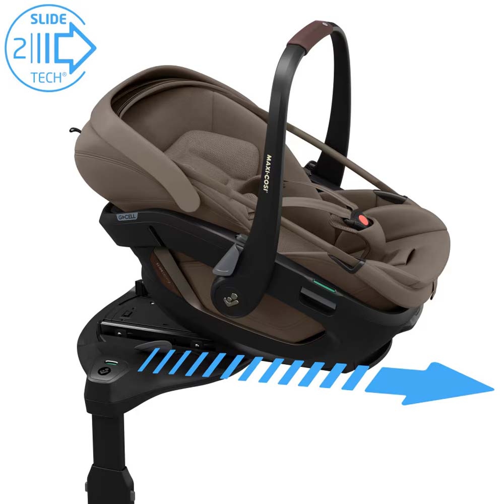 Maxi-Cosi Coral Slide Pro - раскладное автокресло для новорожденного, переноска (0 – 24 мес / 40 – 87 см / 0 – 13 кг) • Oak Truffle