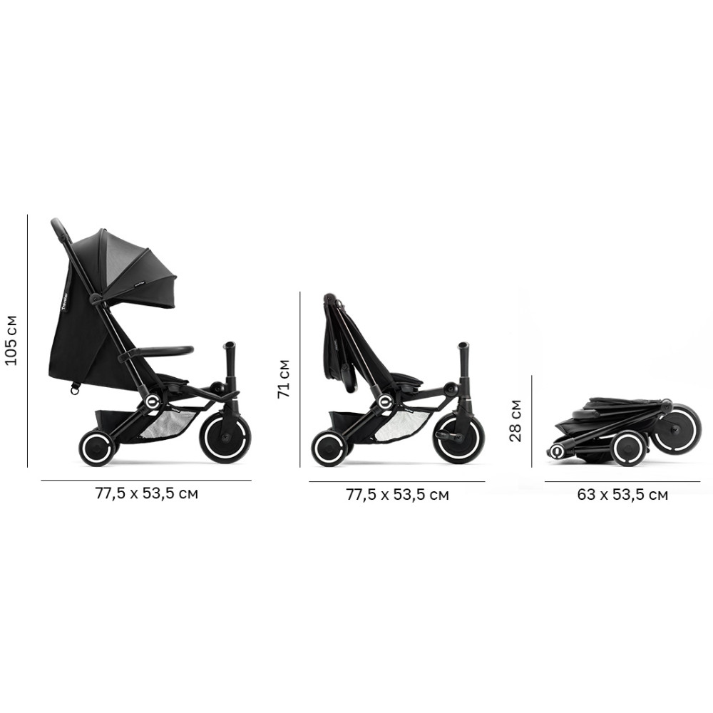 smarTrike Traveler - коляска-велосипед 4в1 із компактним складанням Cabin Size • Blue smarTrike Traveler - коляска-велосипед 4в1 із компактним складанням Cabin Size • Blue