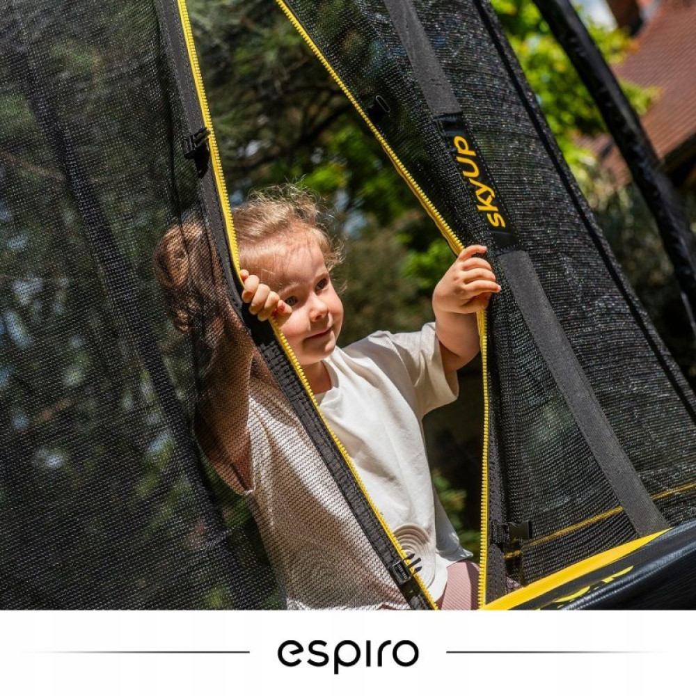 Espiro Sky Up - дитячий батут з внутрішньою захисною сіткою (244 см / до 100 кг) • Black Espiro Sky Up - дитячий батут з внутрішньою захисною сіткою (244 см / до 100 кг) • Black