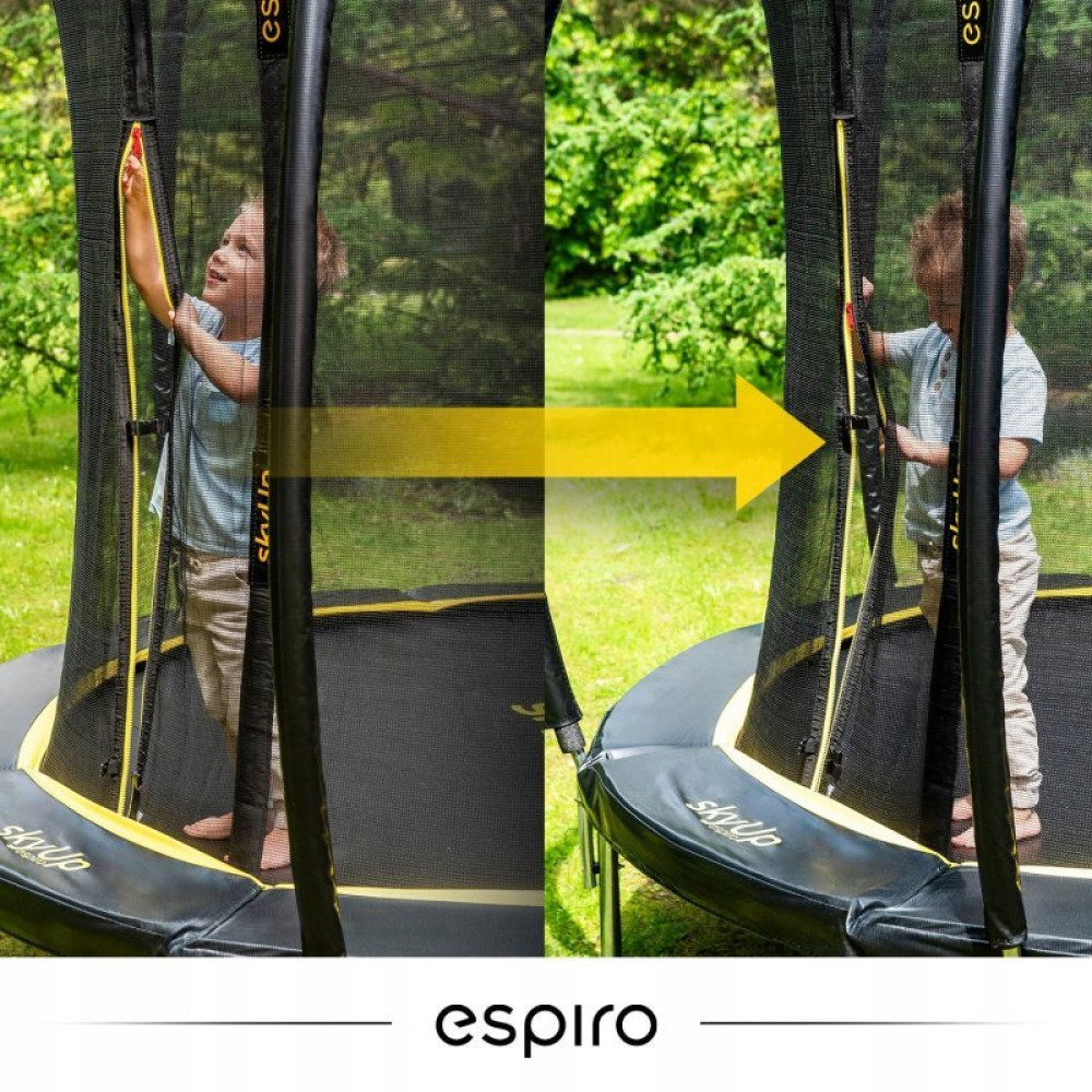 Espiro Sky Up - дитячий батут з внутрішньою захисною сіткою (244 см / до 100 кг) • Black Espiro Sky Up - дитячий батут з внутрішньою захисною сіткою (244 см / до 100 кг) • Black
