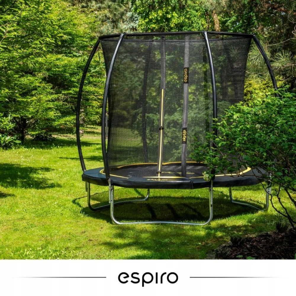 Espiro Sky Up - дитячий батут з внутрішньою захисною сіткою (244 см / до 100 кг) • Black Espiro Sky Up - дитячий батут з внутрішньою захисною сіткою (244 см / до 100 кг) • Black