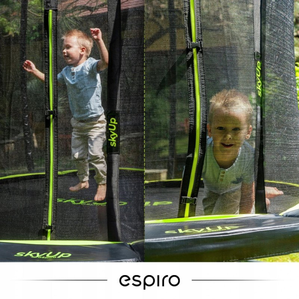 Espiro Sky Up - дитячий батут з внутрішньою захисною сіткою та драбиною (305 см / до 100 кг) • Black Espiro Sky Up - дитячий батут з внутрішньою захисною сіткою та драбиною (305 см / до 100 кг) • Black