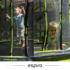 Espiro Sky Up - дитячий батут з внутрішньою захисною сіткою та драбиною (305 см / до 100 кг) • Black