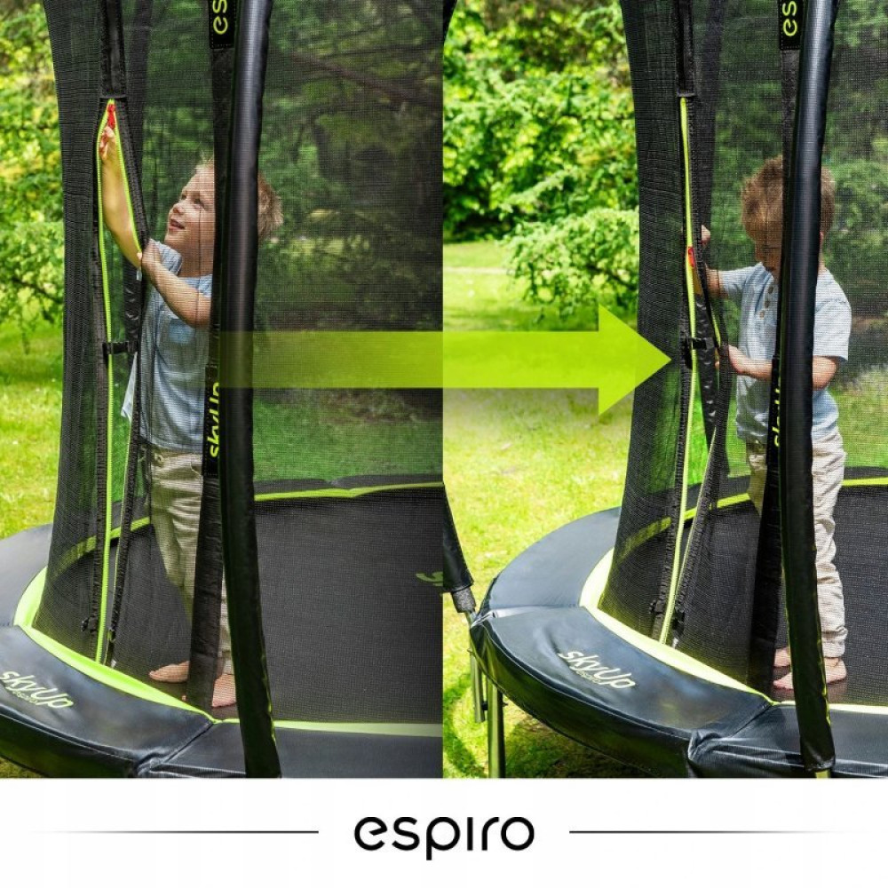Espiro Sky Up - дитячий батут з внутрішньою захисною сіткою та драбиною (305 см / до 100 кг) • Black Espiro Sky Up - дитячий батут з внутрішньою захисною сіткою та драбиною (305 см / до 100 кг) • Black