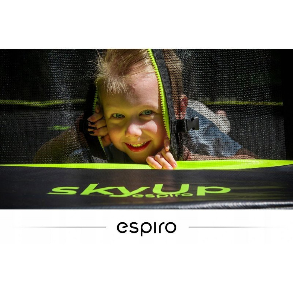 Espiro Sky Up - дитячий батут з внутрішньою захисною сіткою та драбиною (305 см / до 100 кг) • Black Espiro Sky Up - дитячий батут з внутрішньою захисною сіткою та драбиною (305 см / до 100 кг) • Black