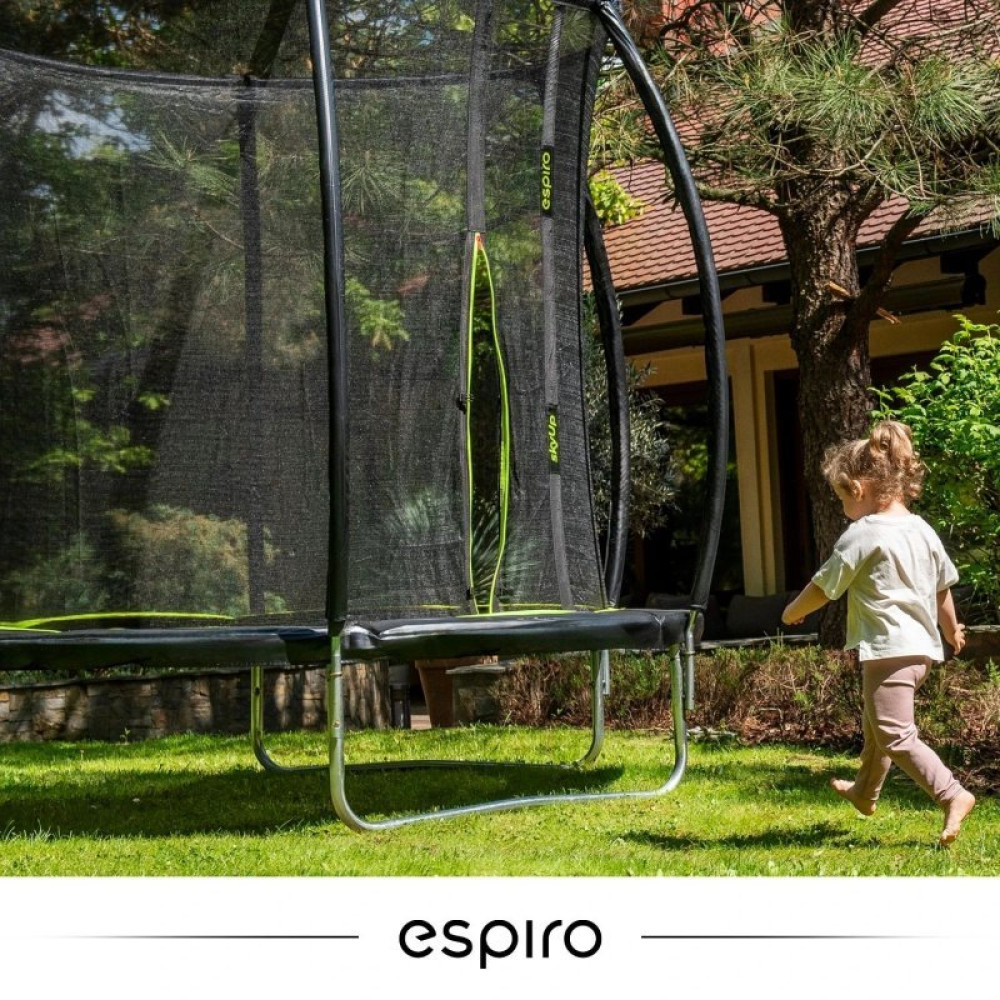 Espiro Sky Up - дитячий батут з внутрішньою захисною сіткою та драбиною (305 см / до 100 кг) • Black Espiro Sky Up - дитячий батут з внутрішньою захисною сіткою та драбиною (305 см / до 100 кг) • Black