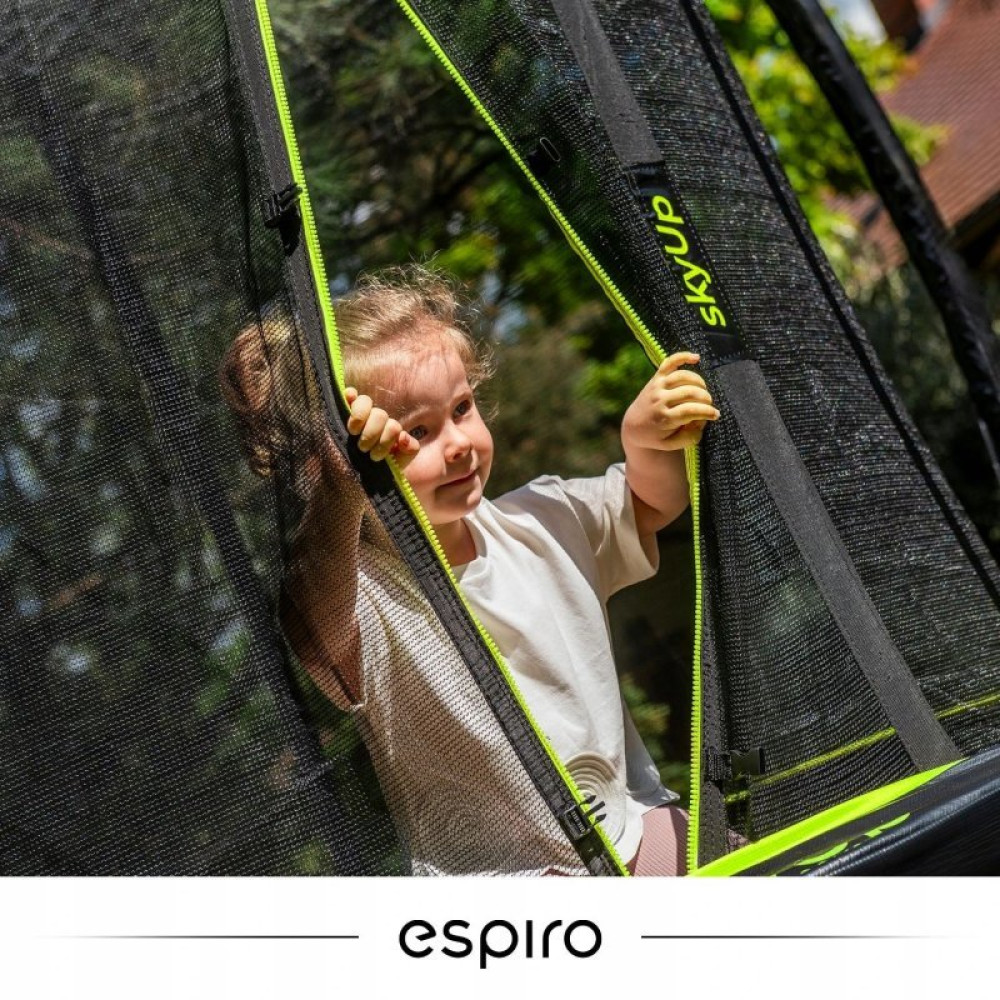 Espiro Sky Up - дитячий батут з внутрішньою захисною сіткою та драбиною (305 см / до 100 кг) • Black Espiro Sky Up - дитячий батут з внутрішньою захисною сіткою та драбиною (305 см / до 100 кг) • Black