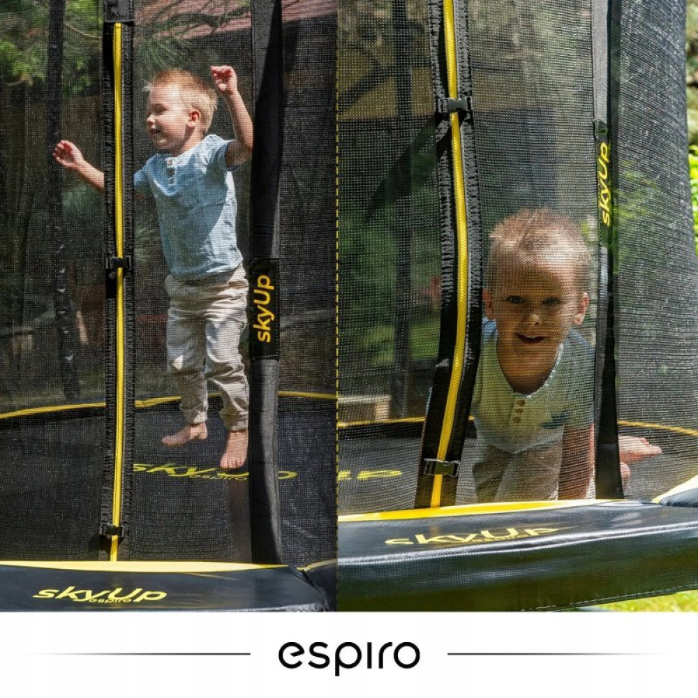 Espiro Sky Up - дитячий батут з внутрішньою захисною сіткою та драбиною (305 см / до 100 кг) • Black Espiro Sky Up - дитячий батут з внутрішньою захисною сіткою та драбиною (305 см / до 100 кг) • Black