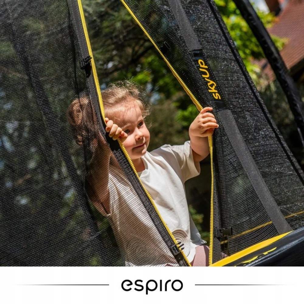 Espiro Sky Up - дитячий батут з внутрішньою захисною сіткою та драбиною (305 см / до 100 кг) • Black Espiro Sky Up - дитячий батут з внутрішньою захисною сіткою та драбиною (305 см / до 100 кг) • Black