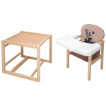 Babyroom Пеппі-230 Eko - стільчик-трансформер (панда) • Cappuccino / Chocolate Babyroom Пеппі-230 Eko - стільчик-трансформер (панда) • Cappuccino / Chocolate