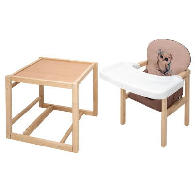 Babyroom Пеппі-230 Eko - стільчик-трансформер (сова) • Cappuccino / Chocolate Babyroom Пеппі-230 Eko - стільчик-трансформер (сова) • Cappuccino / Chocolate